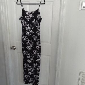 J for Justify Black and White Floral Maxi Dress NWOT XL